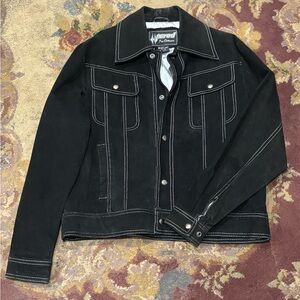 Vintage Black Suede Jacket